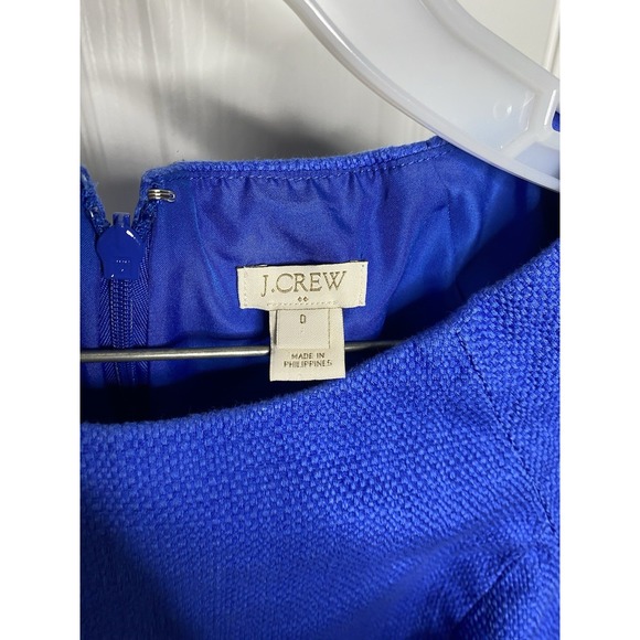 J‎ Crew Women's Basketweave Knee Length Dress Blue 0- Read - Picture 5 of 7